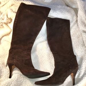 Adrienne Vittadini Soft Suede Leather Boots 7.5M